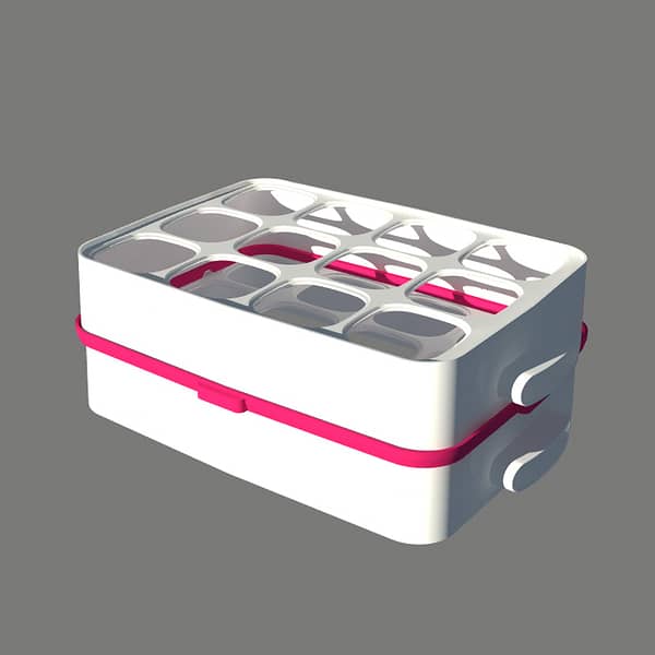 Adaptateur pour coupler 2 étages de la yaourtière 12Pots COULEURS – Image 8