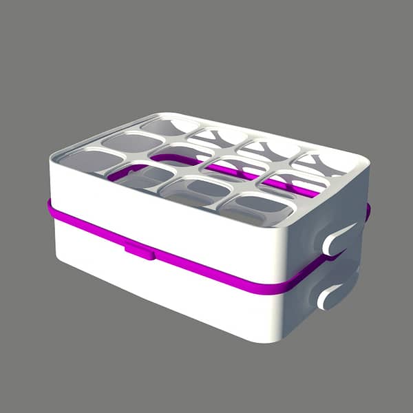 Adaptateur pour coupler 2 étages de la yaourtière 12Pots COULEURS – Image 2
