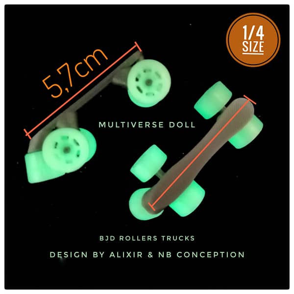 Roller trucks 1/4 MSD BJD size doll