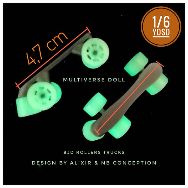 Roller trucks 1/6 Yosd BJD size doll