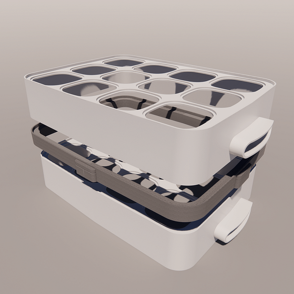 Adaptateur plus haut pour coupler 2 étages de la yaourtière 12Pots – Image 2