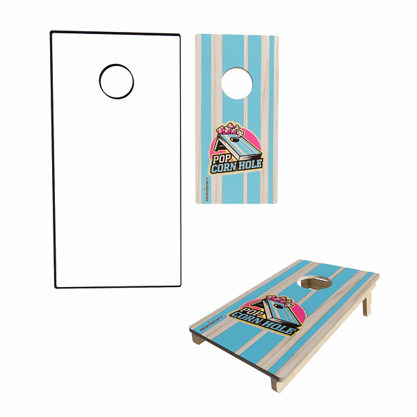 Travel Blue Néon - planche de CORN HOLE